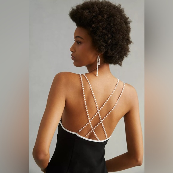 Anthropologie Maeve Pearl-Strap Midi Dress - Picture 2 of 16